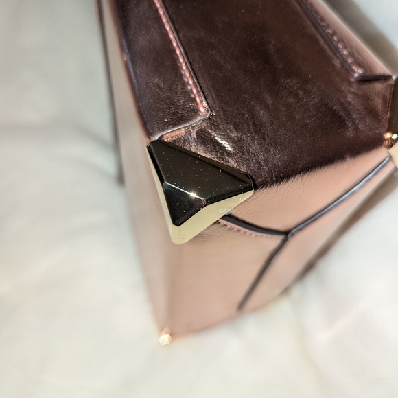 Michael Kors Manhattan Medium School Satchel Crossbody Primrose Rose Gold NWT - Picture 6 of 10